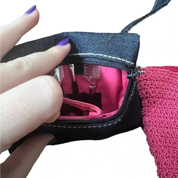 Cottagecore pink straw floral y2k bag - Picture 4 of 4